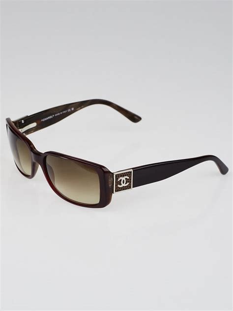 Chanel Bordeaux/Brown Square Frame CC Sunglasses 